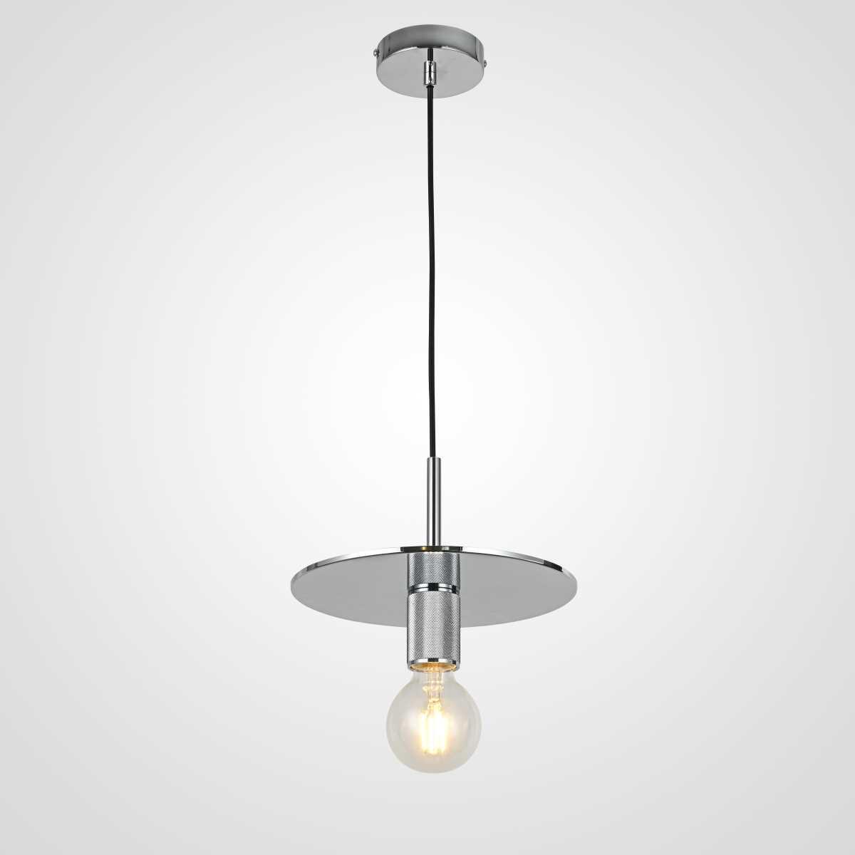 Подвесные светильник Светильник RH Utilitaire Disk Shade Pendant никель металл