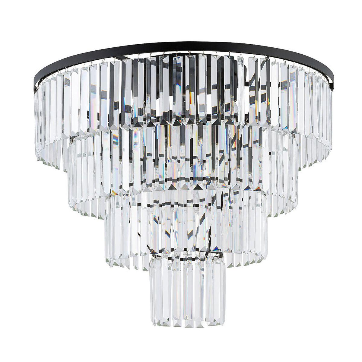 Потолочная люстра Люстра Cristal L Black черный металл