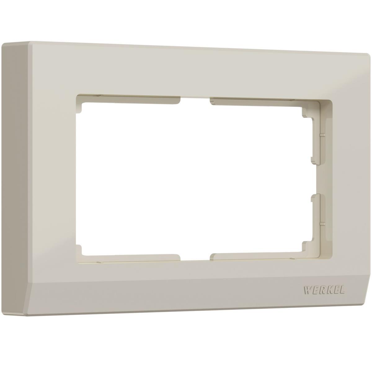 Электротовар Рамка Werkel Stark для двойной розетки слоновая кость W0081803 4690389162077 бежевый пластик