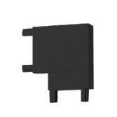 Трековые систем Коннектор L-образный Italline Kreator IT09-9029 black черный металл