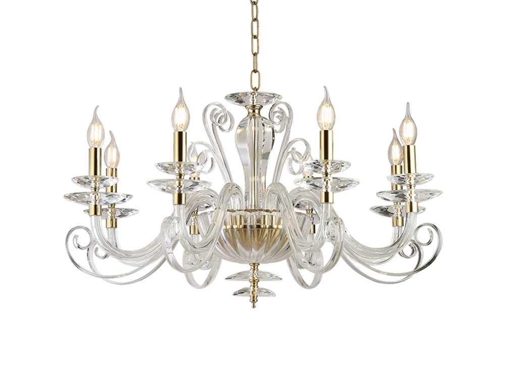 Потолочная люстра Люстра 8578 C gold polished прозрачный металл