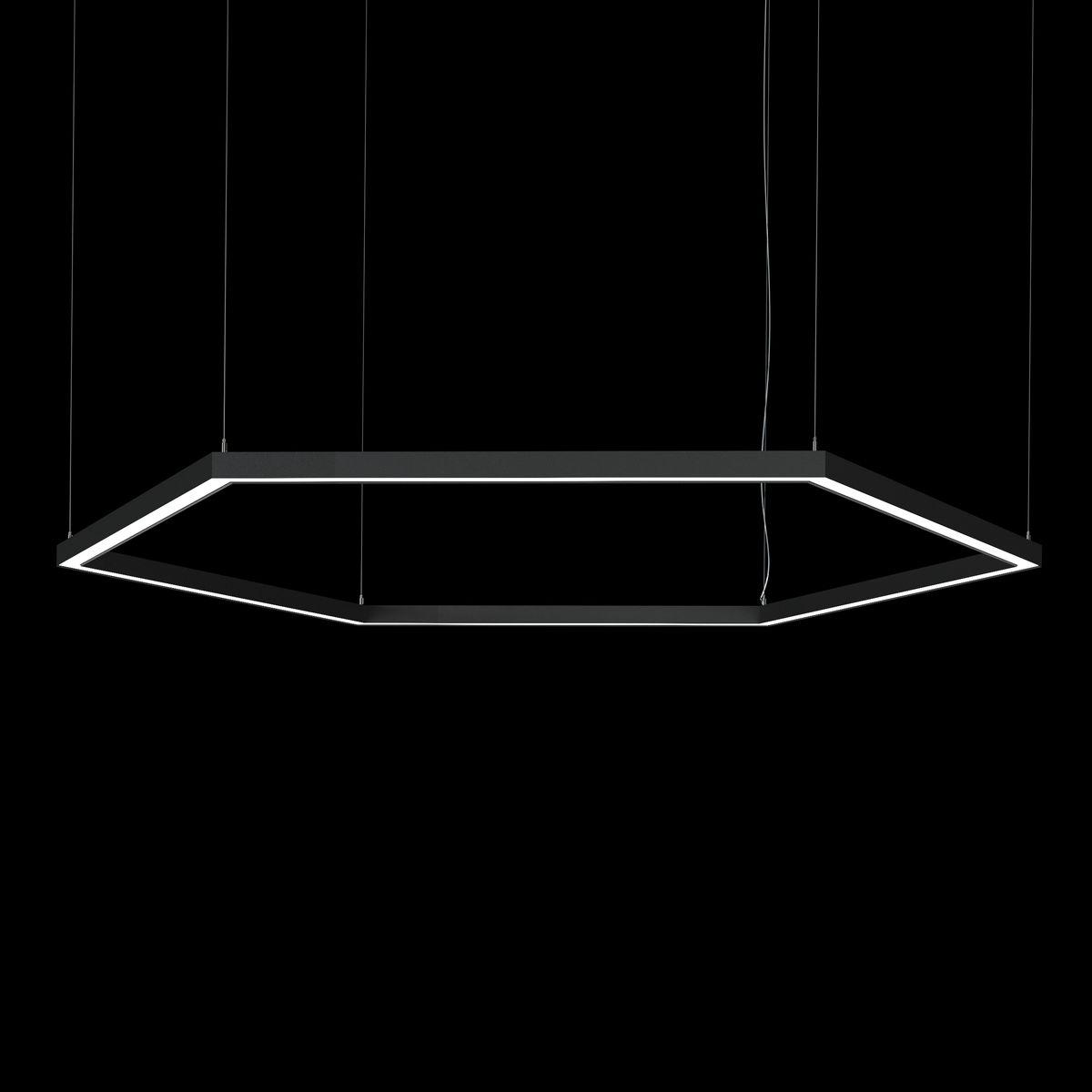 Подвесные светильник Светодиодный светильник Holding HEXAGON 50 70 1000mm, подвесной черный металл