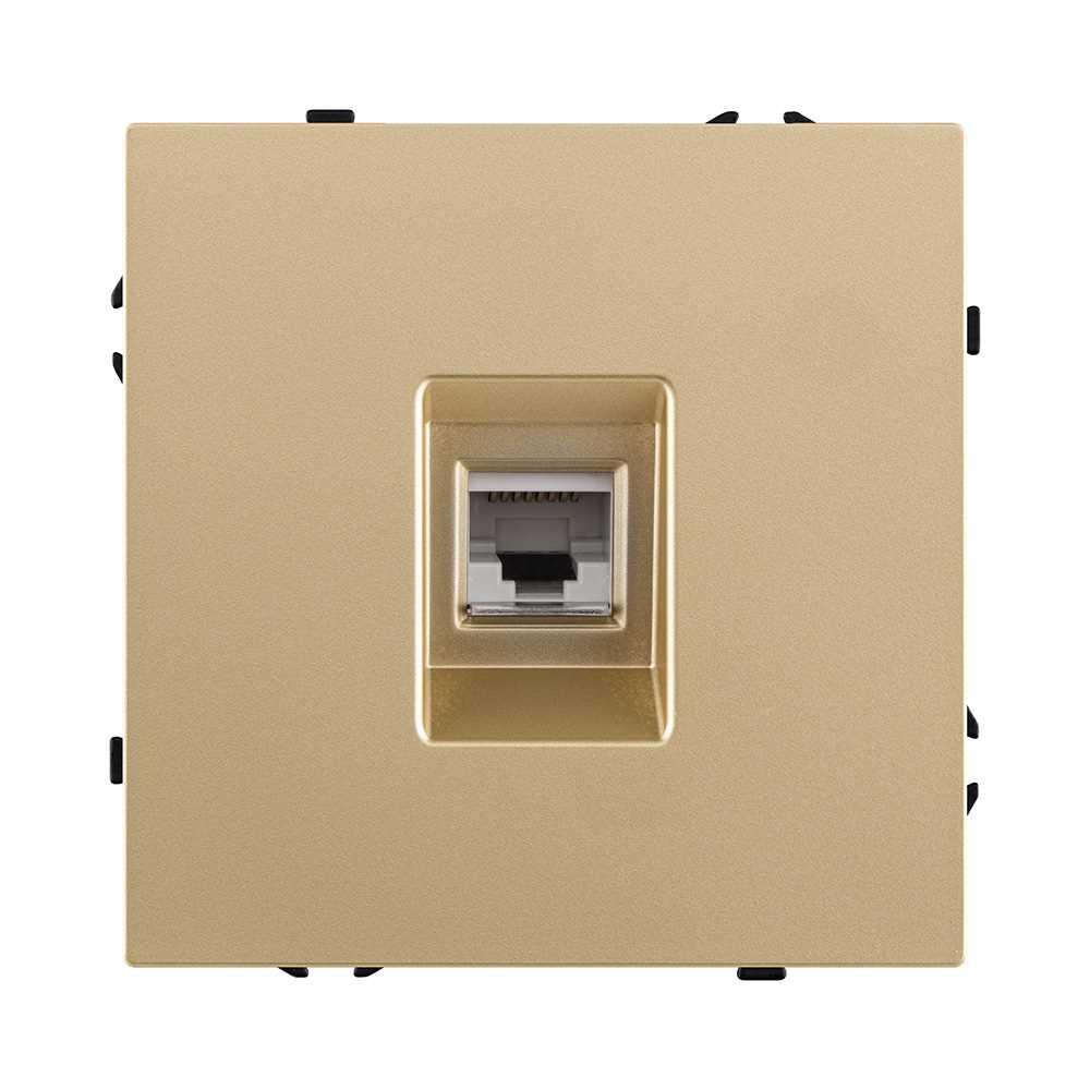 Электротовар Розетка Ethernet RJ45 Cat.6, золотой Kollinger Eclipse EC-017GD золото