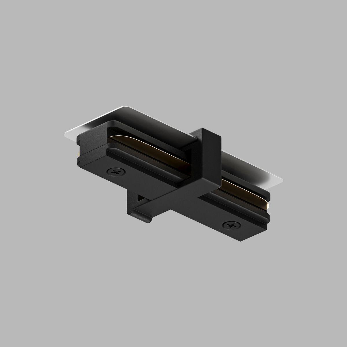 Трековые систем Прямой коннектор Denkirs Solid Base TR1101-BK черный металл