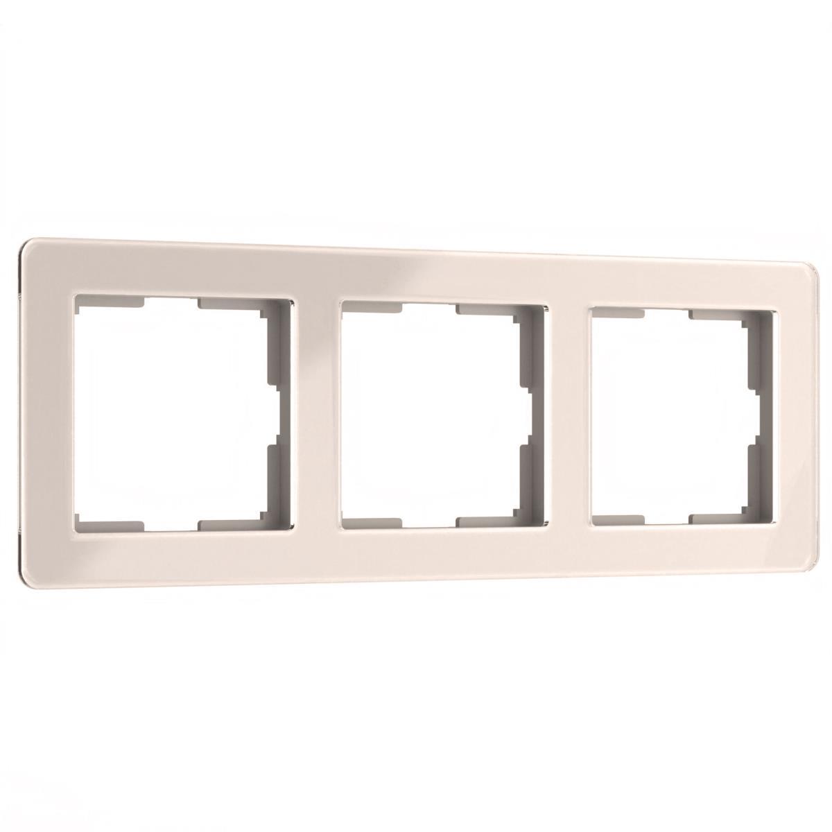 Электротовар Рамка Werkel Acrylic на 3 поста айвори W0032743 4690389186295 бежевый