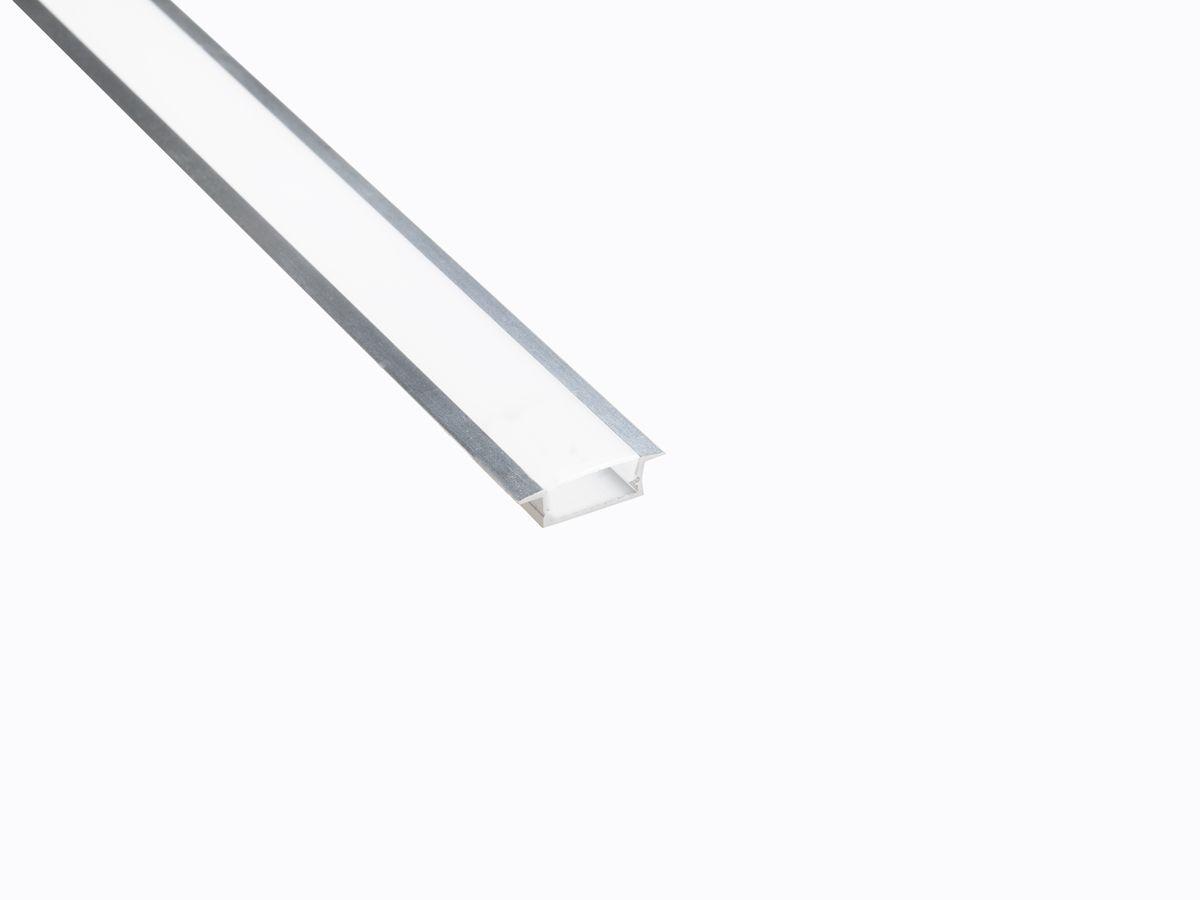Светодиодные лент Профиль врезной LEDS POWER СПВ17-2507 алюм. черный с призм.рассеивателем 2м черный металл