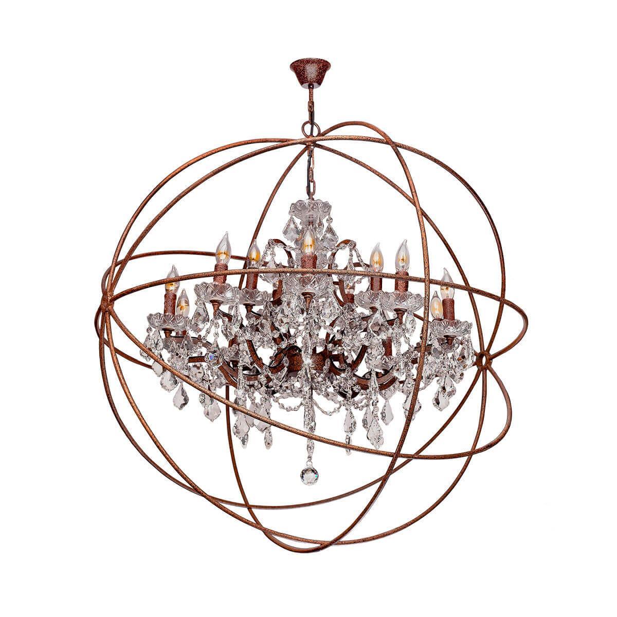 Люстр Люстра Foucaults Orb Crystal Loft1897 15 коричневый стекло