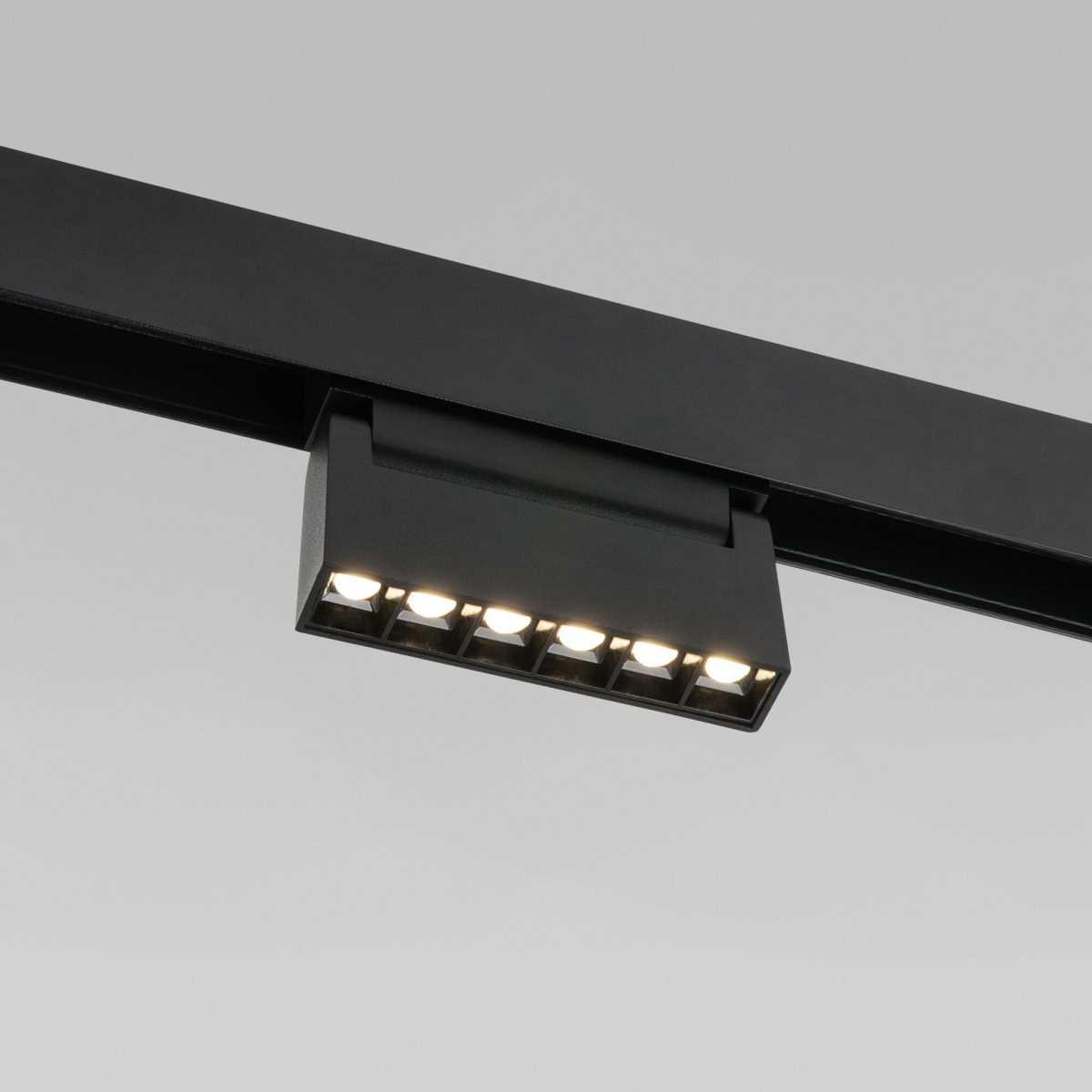 Трековые светильник Трековый светодиодный светильник Elektrostandard Slim Magnetic 85009 01 черный пластик