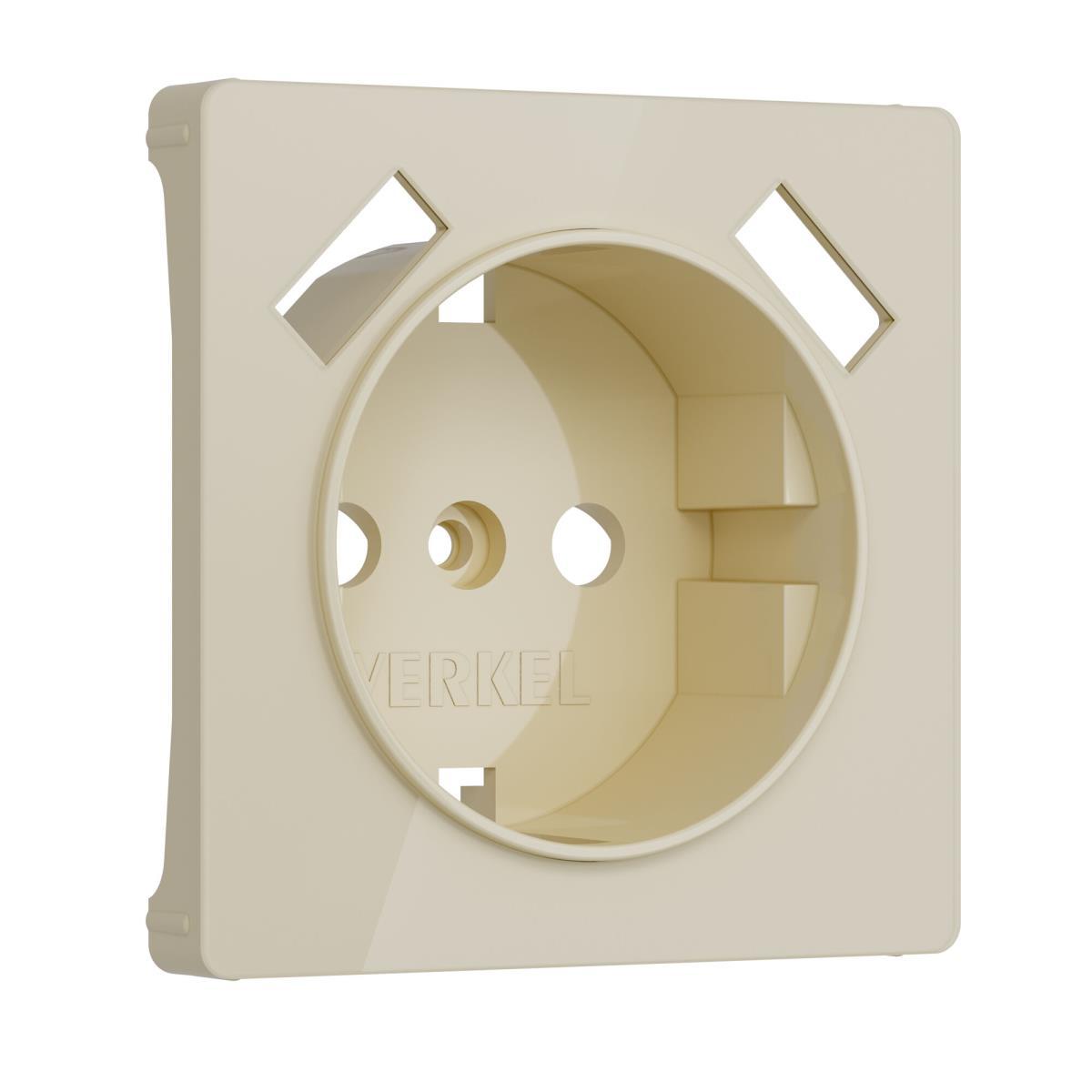 Электротовар Накладка для розетки USB Werkel белый акрил W1179543 4690389197215 бежевый пластик