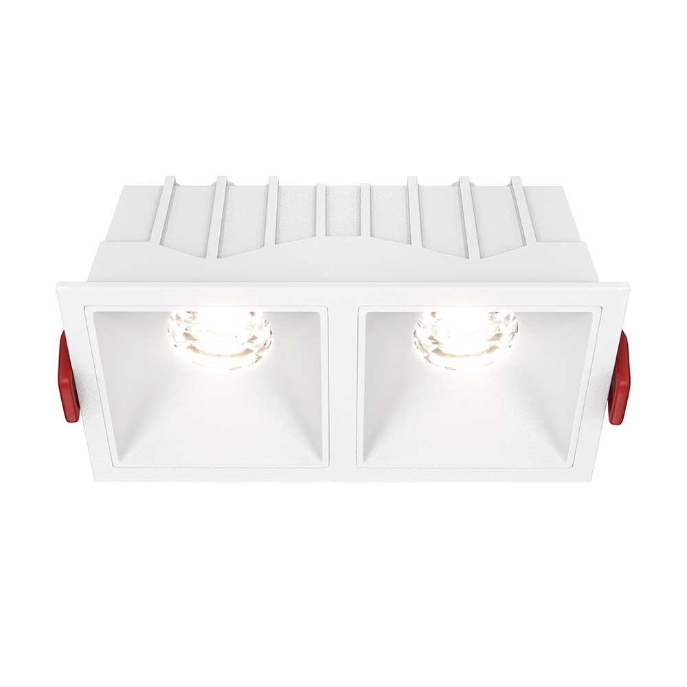Офисное освещение Встраиваемый светильник Maytoni Alfa LED DL043-02-10W4K-SQ-W белый металл