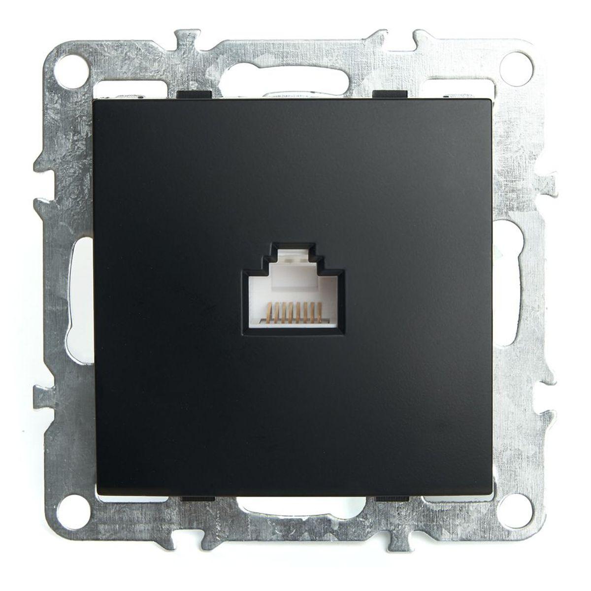 Электротовар Розетка компьютерная RJ-45 Stekker Эрна черный PST00-9107-03 49151 черный пластик