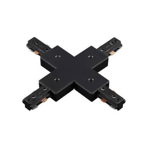 Трековые систем Соединитель крестовой Italline WSO 75 black черный пластик