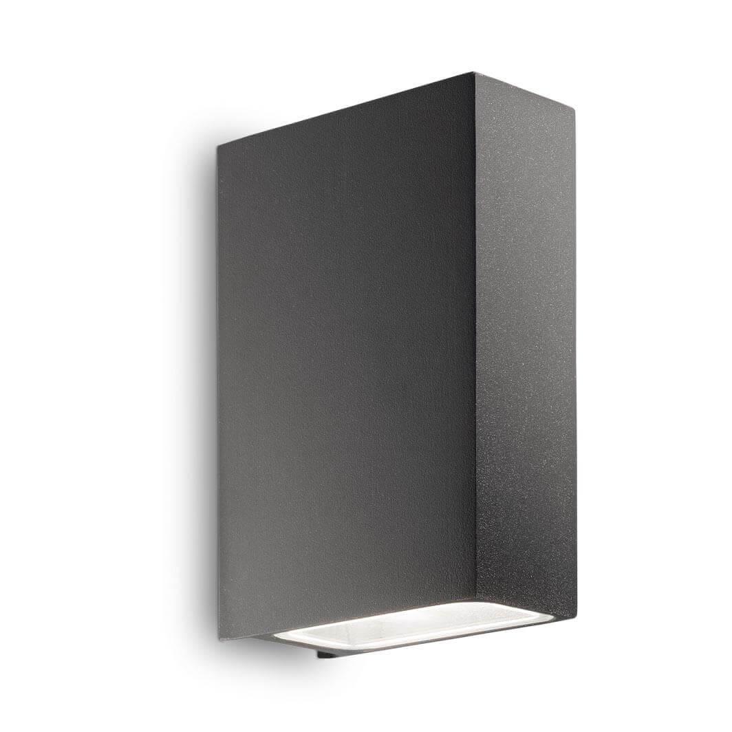 Уличное освещение Уличный настенный светильник Ideal Lux Tetris-2 AP2 Antracite 113791 серый металл