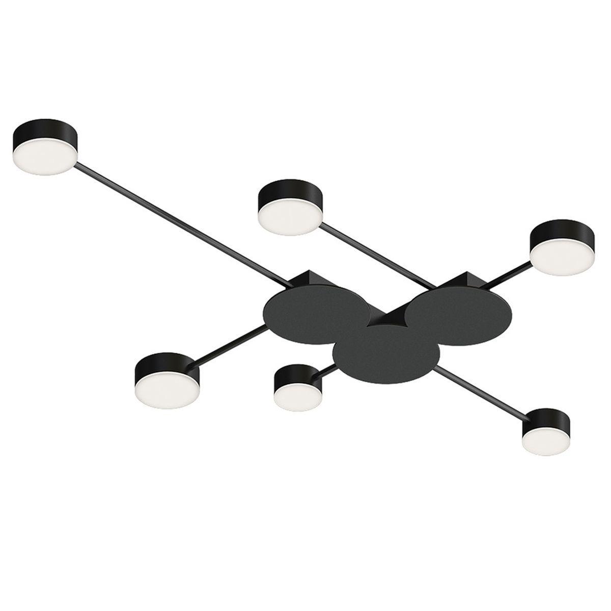 Потолочная люстра Потолочная светодиодная люстра Kink Light Фирс 2206D,19 черный металл