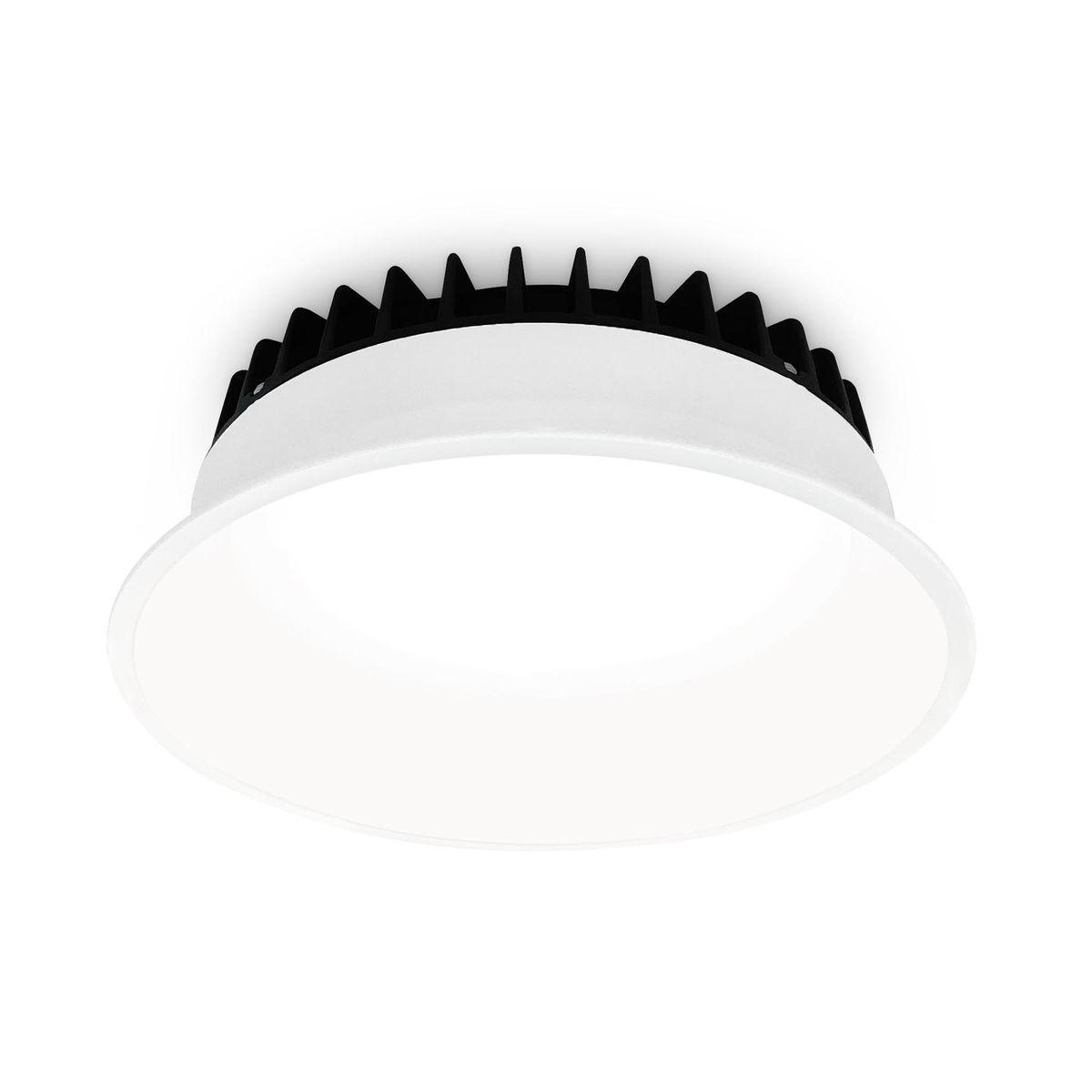 Офисное освещение Встраиваемый светодиодный светильник Ambrella light Downlight DCR510 белый дерево / шпон
