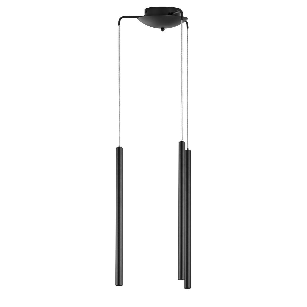 Светильник Комплект с подвесной люстрой Lightstar Tubo (574717+747247 (3шт) в стиле минимализм черный металл