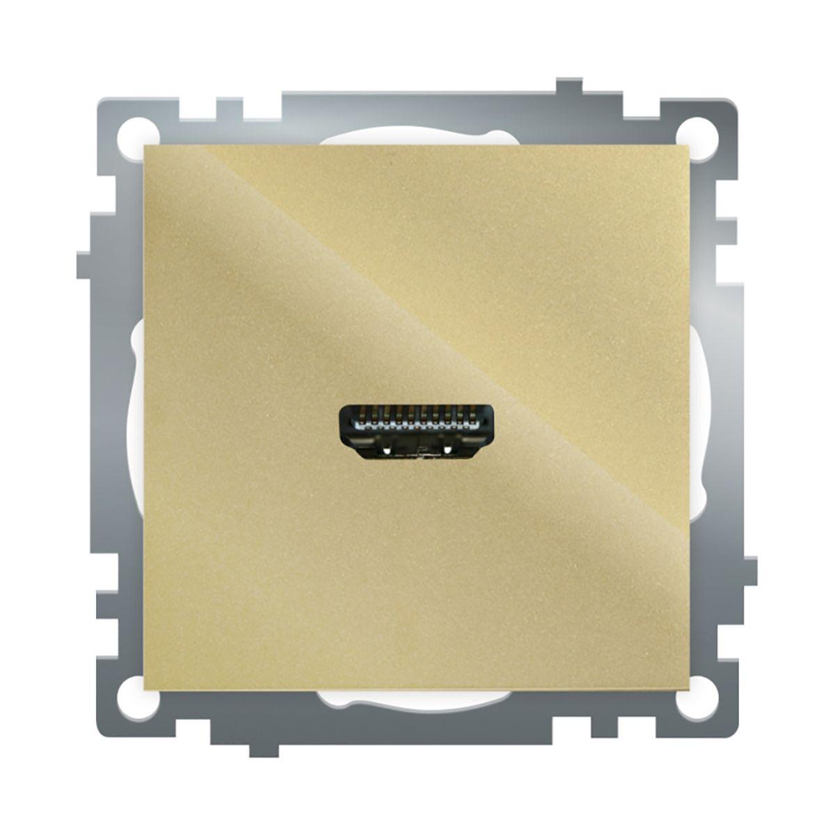 Электротовар Розетка HDMI 2.1, Type A (механизм), STEKKER, GLS00-7118-08, серия Катрин, золото… золото пластик