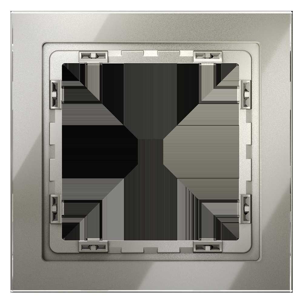 Электротовар Рамка стеклянная Voltum S70 на 1 пост, (шелк, стекло) VLS110104