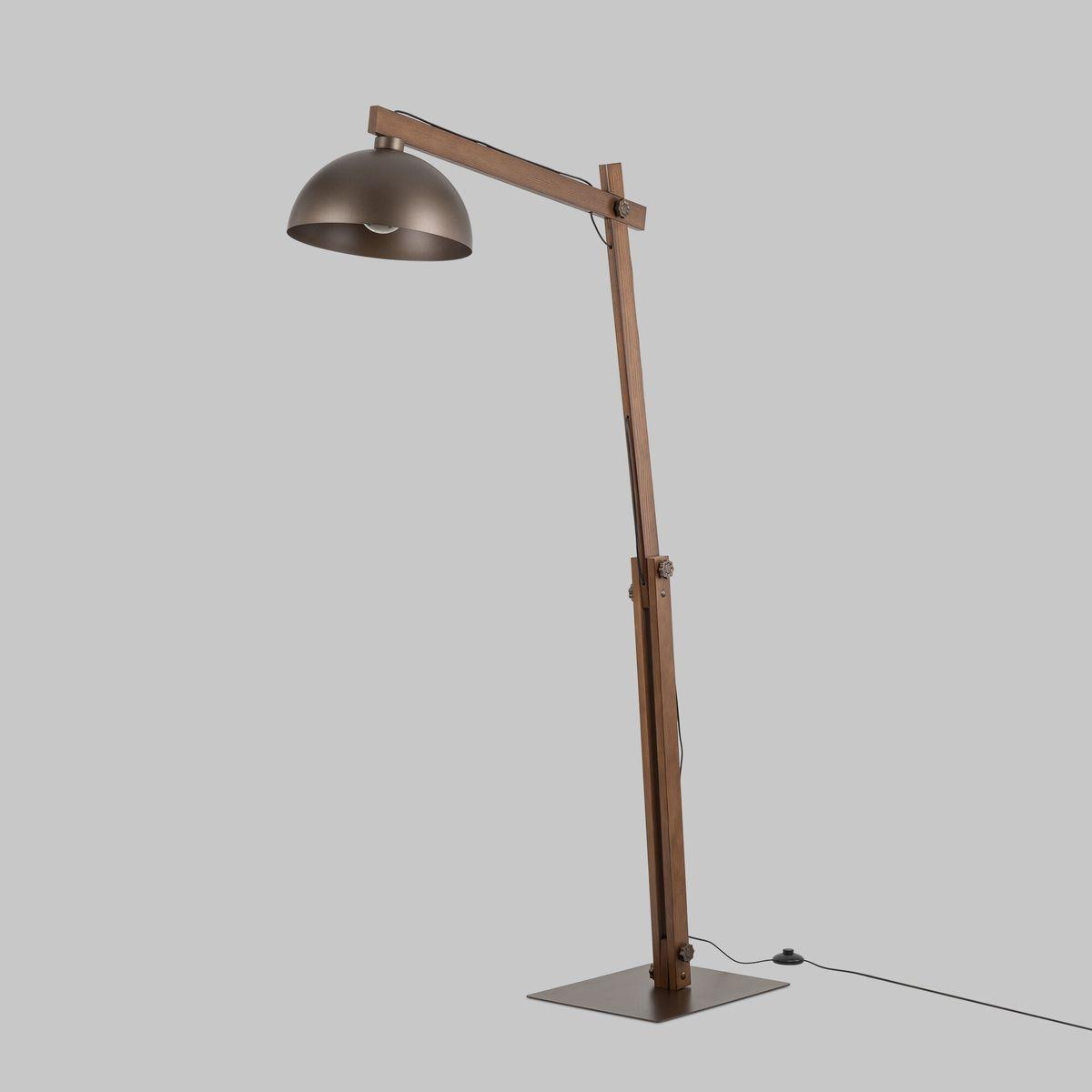 Торшер Торшер TK Lighting в скандинавском стиле коричневый дерево / шпон