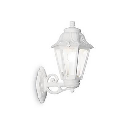 Уличное освещение Уличный настенный светильник Ideal Lux Anna AP1 Big Bianco 120423 белый металл