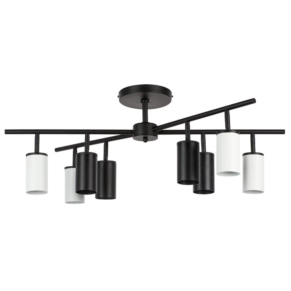 Светильник Комплект с потолочной люстрой Lightstar Rullo (571728+214437-4+214436-4) черный металл