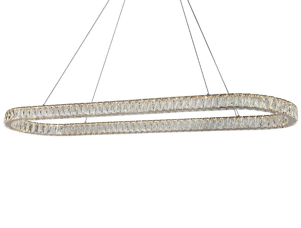 Потолочная люстра Люстра 8580 140 C oval chrome прозрачный металл