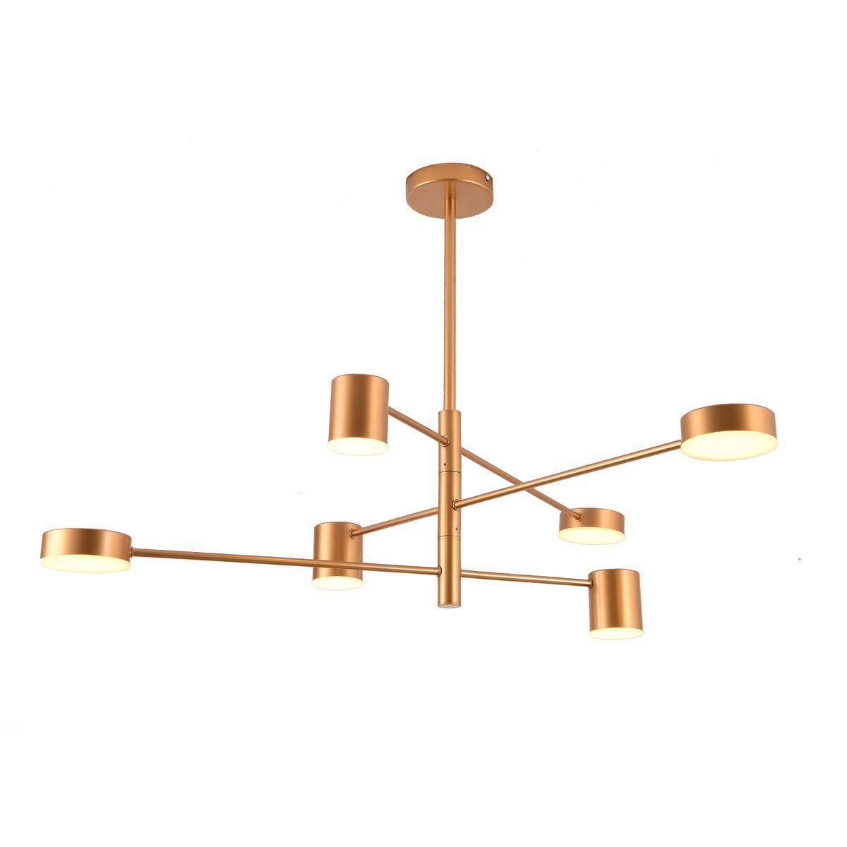 Люстры на штанге Подвесная светодиодная люстра Kink Light Мекли 07650-6,33() золото металл