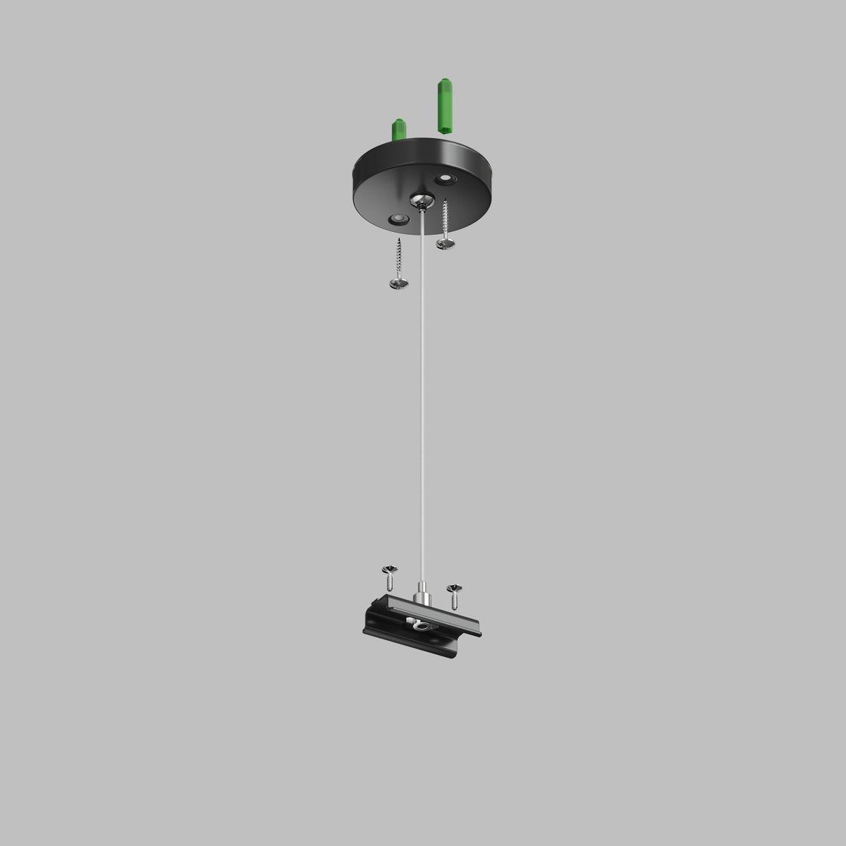 Трековые систем Подвесное крепление для шинопровода Denkirs Smart Base TR2106-BK черный металл