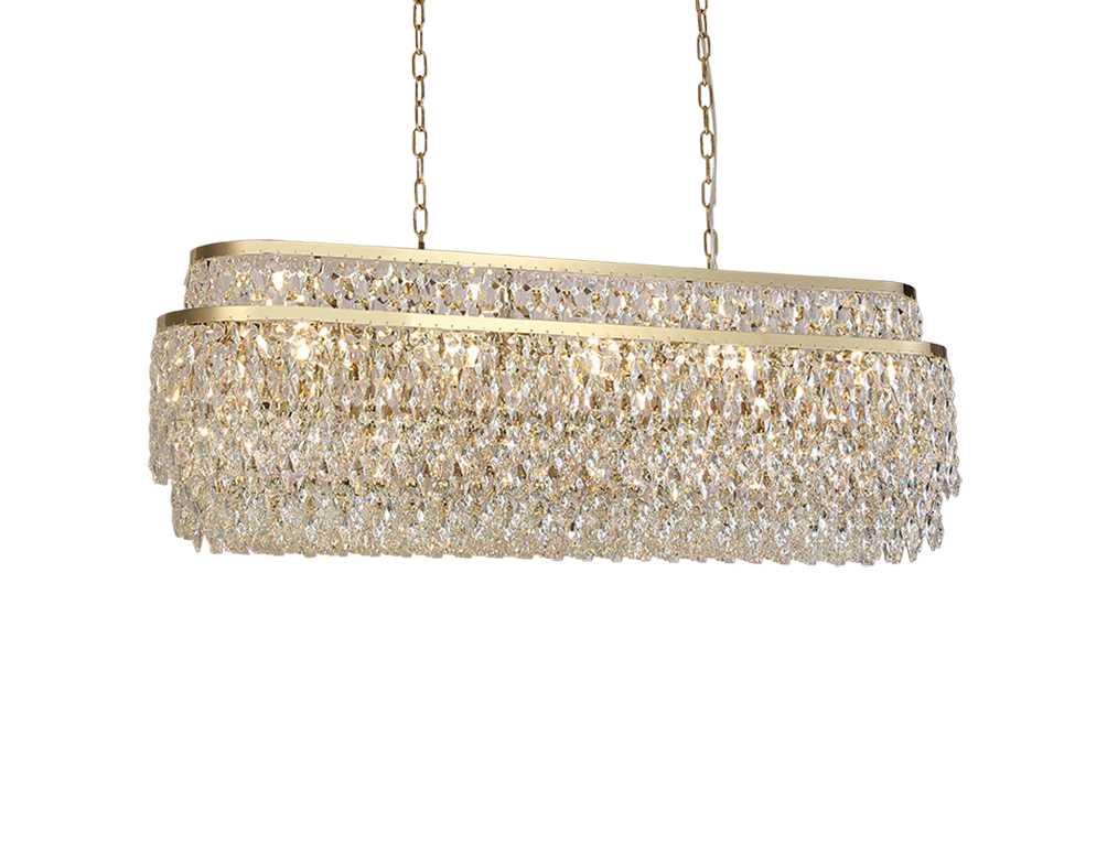 Потолочная люстра Люстра 8530 120 C oval gold polished прозрачный металл