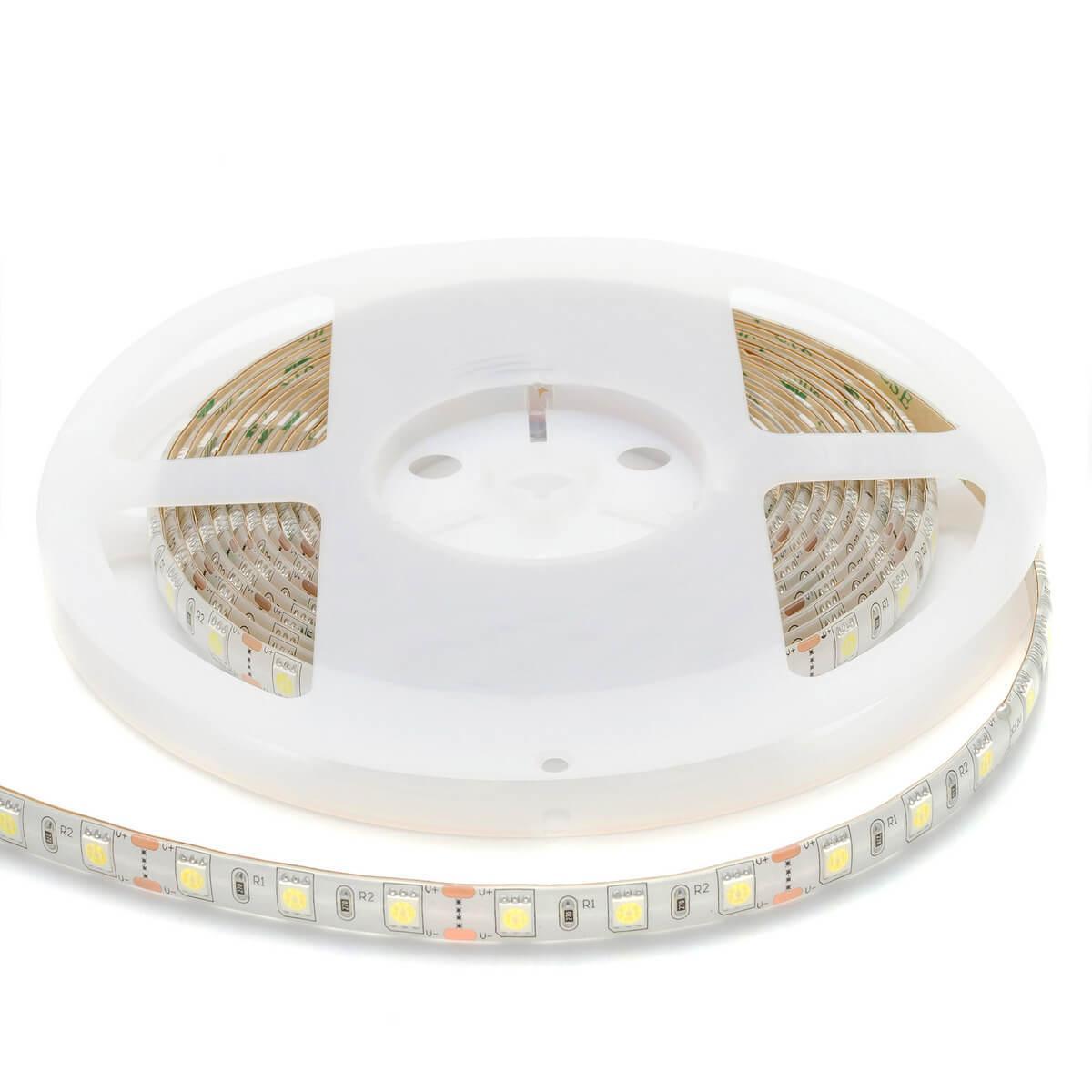 Светодиодные лент Светодиодная влагозащищенная лента Apeyron m 60Led m 5050SMD холодный белый 1M 259BL пластик