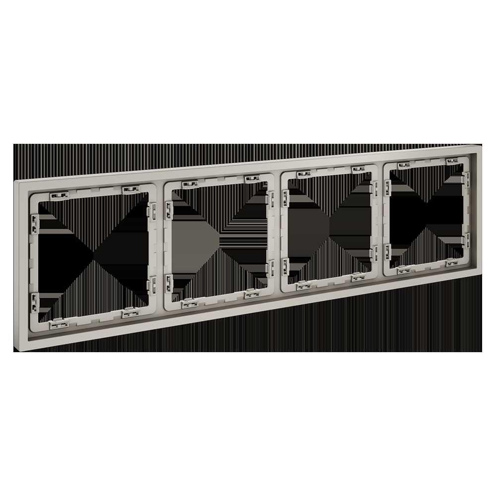 Электротовар Рамка пластиковая Voltum S70 на 4 поста, (кашемир) VLS100403 пластик