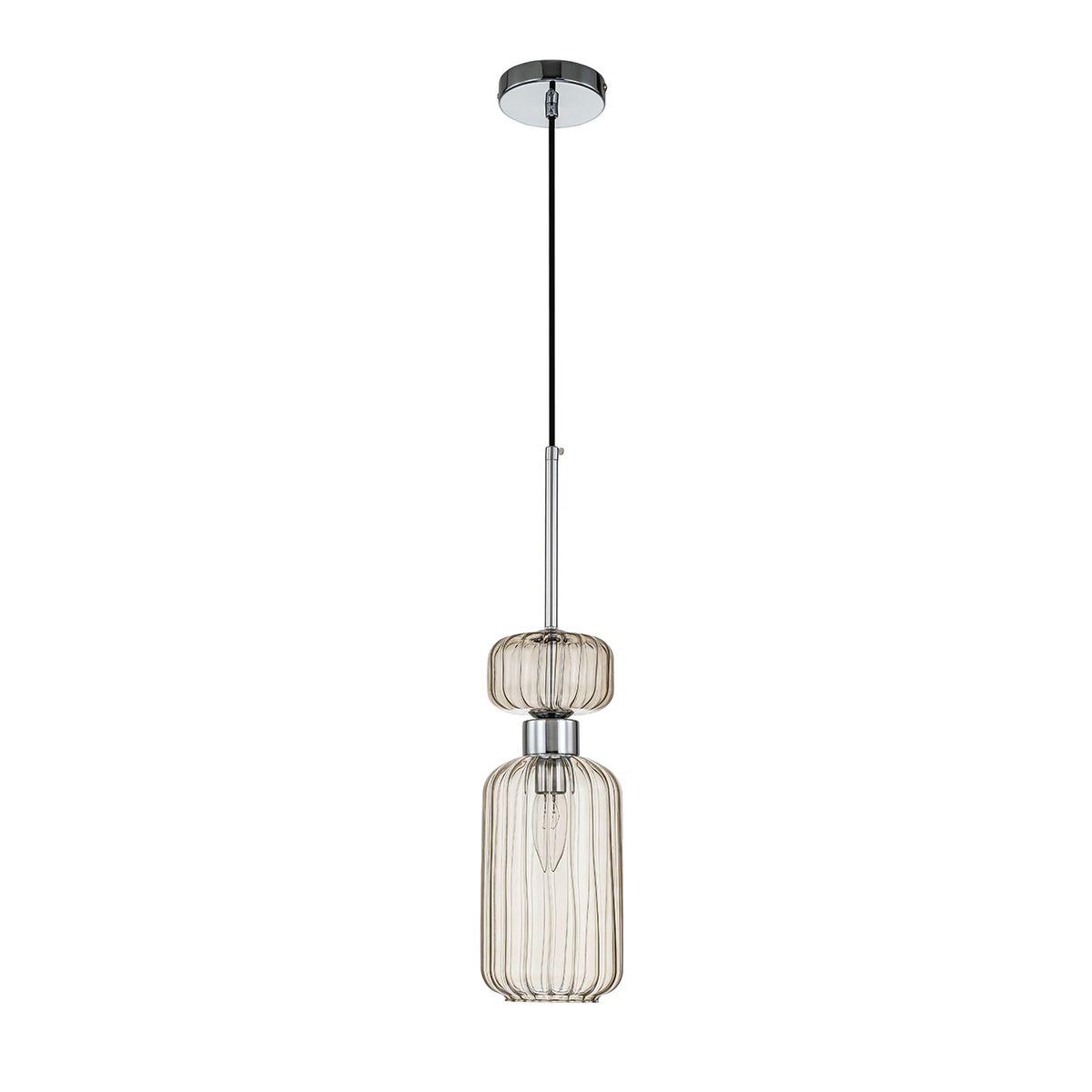 Подвесные светильник Светильник Gloss 1141 1S Chrome Beige бежевый стекло