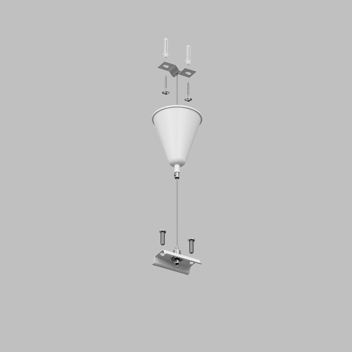 Трековые систем Подвесная система для треков Denkirs Solid Base TR1105-WH белый металл