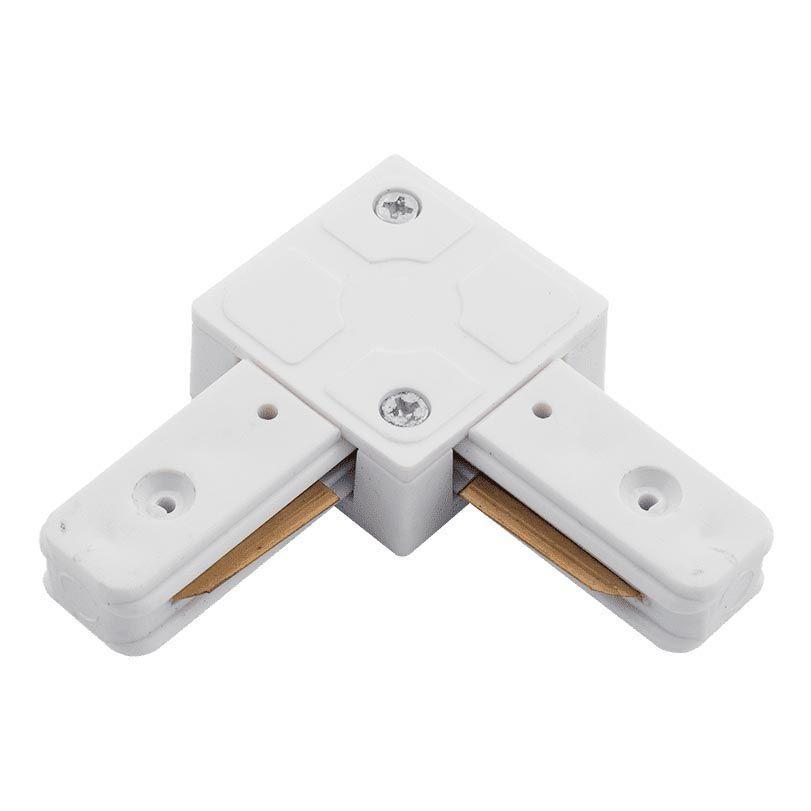 Трековые систем Коннектор L-образный SWG KXZ-WH-L 001839 белый металл