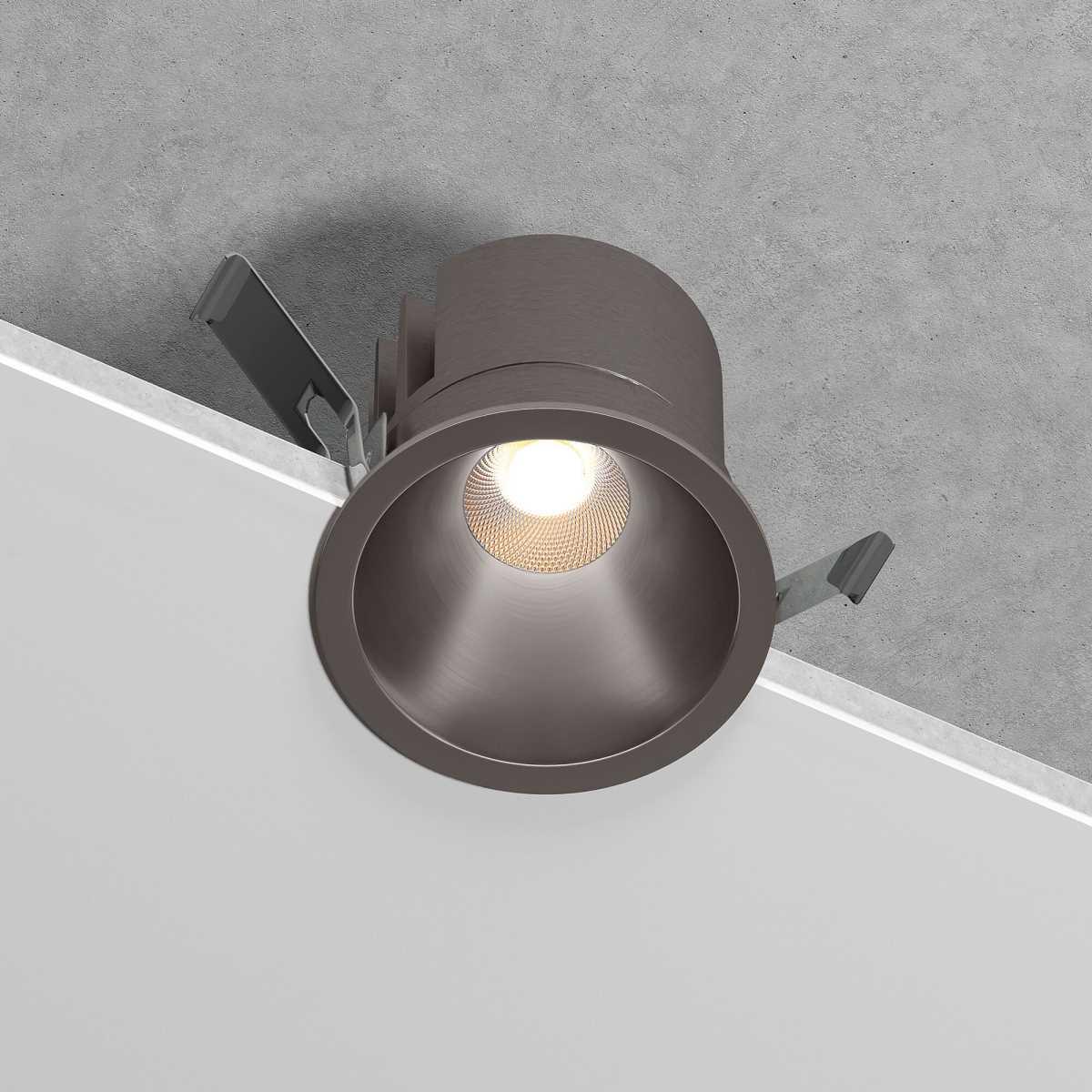 Офисное освещение Встраиваемый светодиодный светильник Elektrostandard Forte 25071 / LED a069412 серый металл