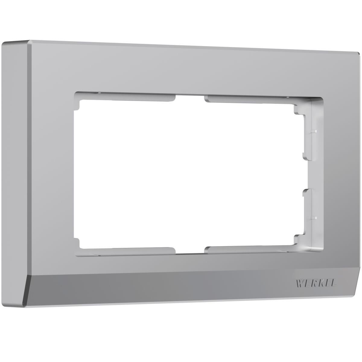 Электротовар Рамка для двойной розетки Werkel Stark серебряный W0081806 4690389162091 серебро пластик