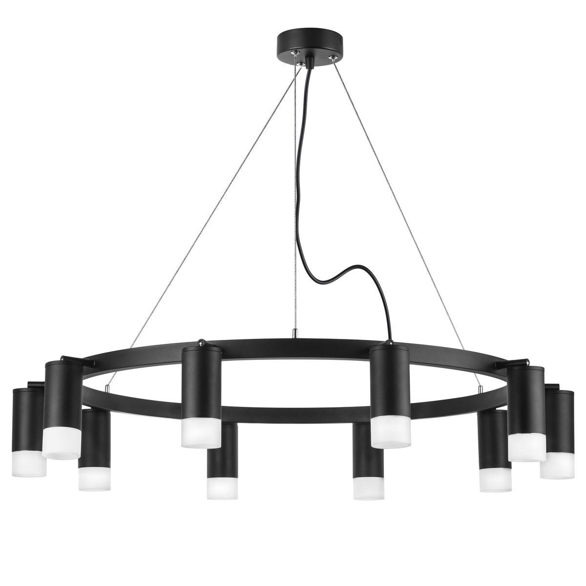 Светильник Комплект с подвесной люстрой Lightstar Rullo (571020+214437-10+202431-10) черный металл