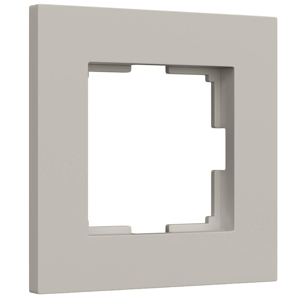 Электротовар Рамка на 1 пост Werkel Slab дымчатый софт W0012917 a071622 серый пластик