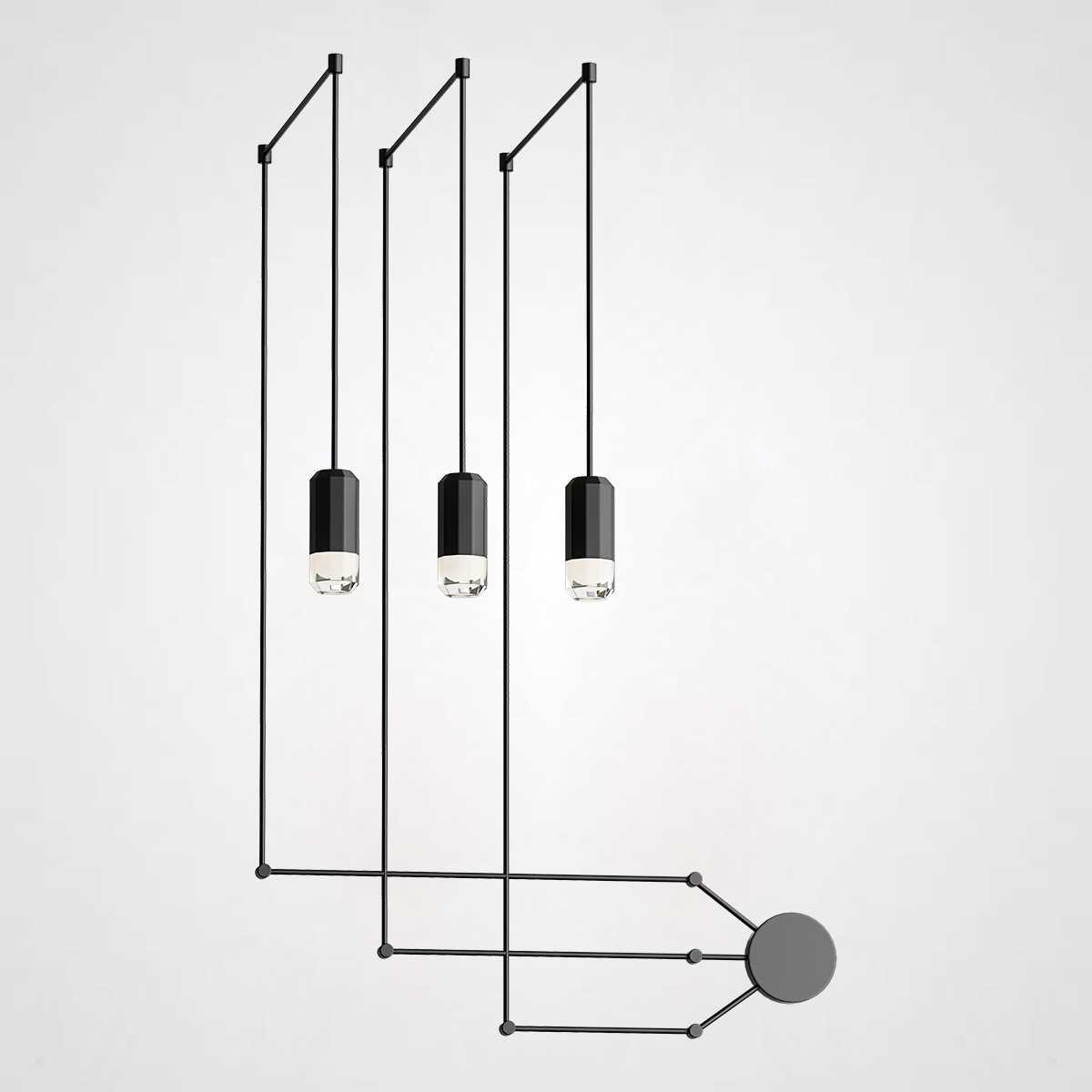 Подвесные светильник Светильник Vibia Wireflow черный пластик