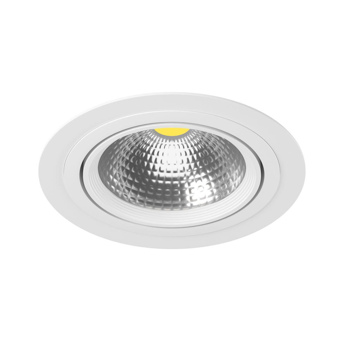 Светильник Комплект из светильника и рамки Lightstar Intero белый металл