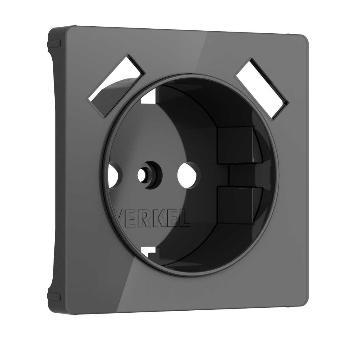 Электротовар Накладка для розетки USB Werkel графит акрил W1179544 4690389197574 серый пластик