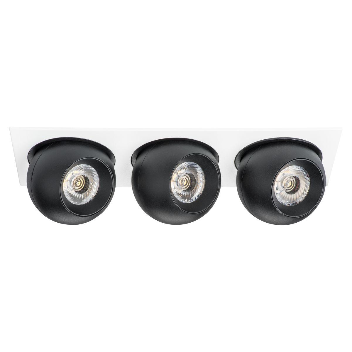 Светильник Комплект из светильника и рамки Lightstar Intero Ball (217536+217072+217072+217072) черный металл