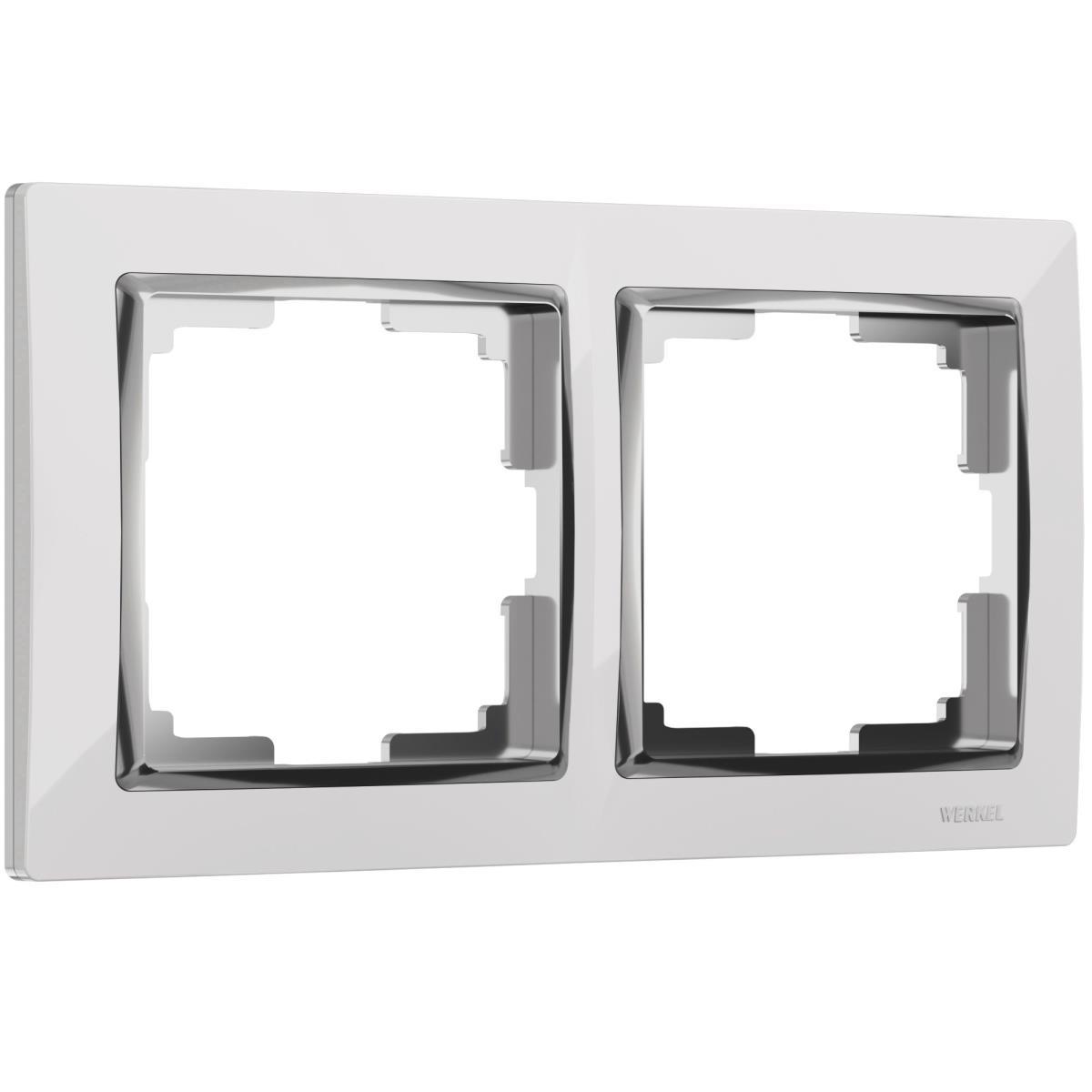 Электротовар Рамка на 2 поста Werkel Snabb белый / хром W0021901 4690389160721 хром пластик