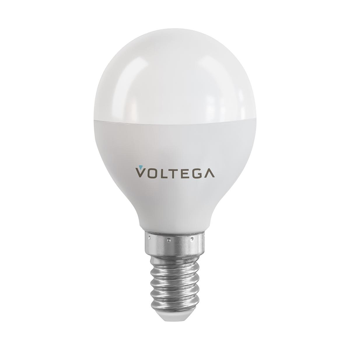 Лампочк Лампа светодиодная диммируемая Voltega матовая VG-G45E14cct-WIFI- белый пластик