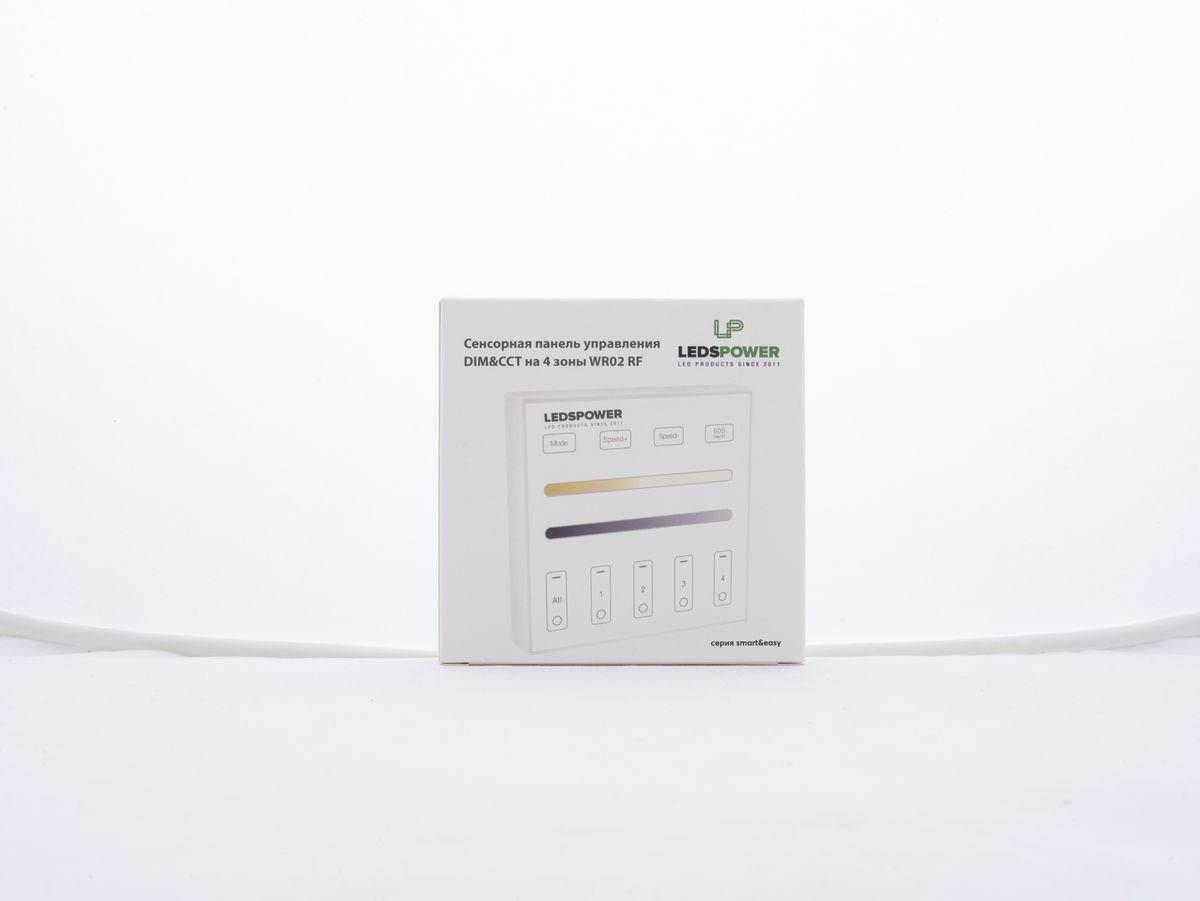 Светодиодные лент Сенсорная панель управления LEDS POWER DIMCCT на 4 зоны WR02 RF белый пластик