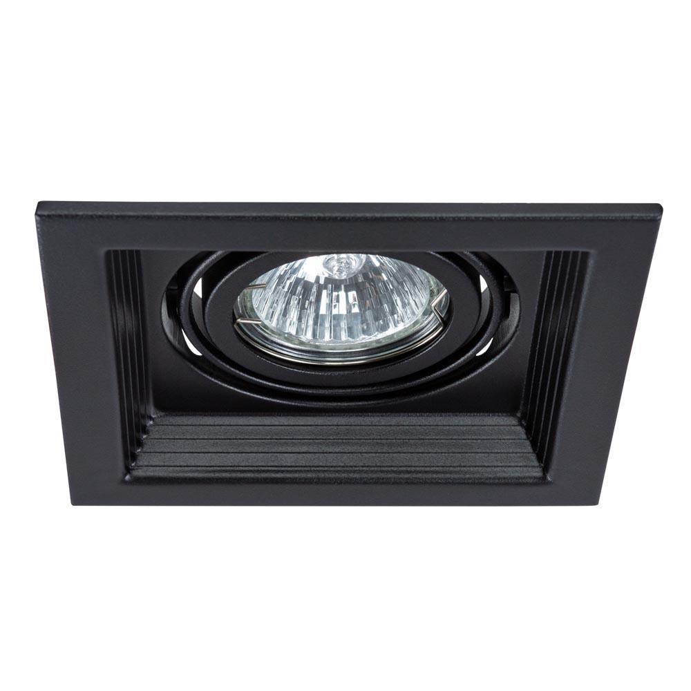 Офисное освещение Встраиваемый светильник Arte Lamp Canis A6661PL-1BK черный металл