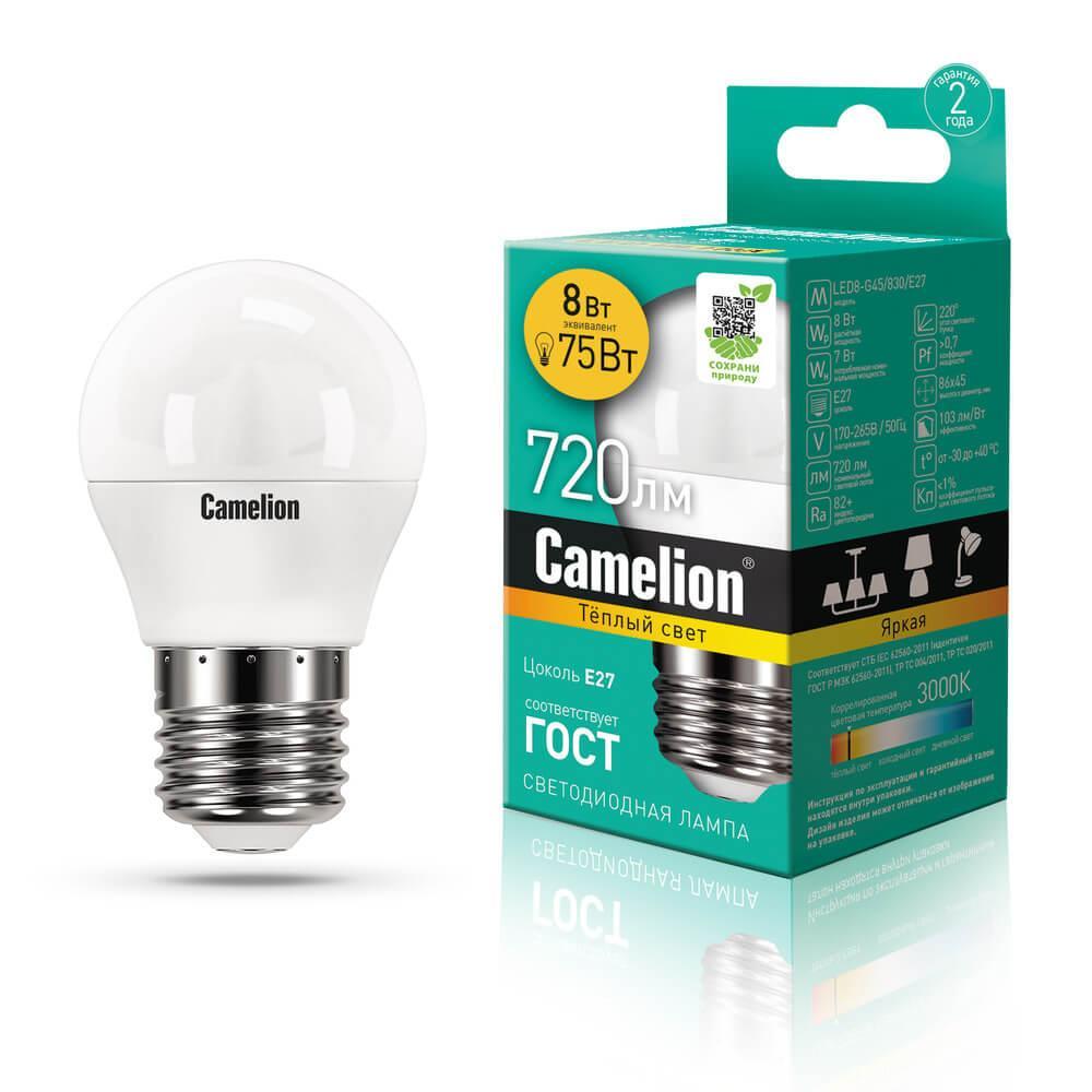 Лампочк Лампа светодиодная Camelion 40 T25 CL белый