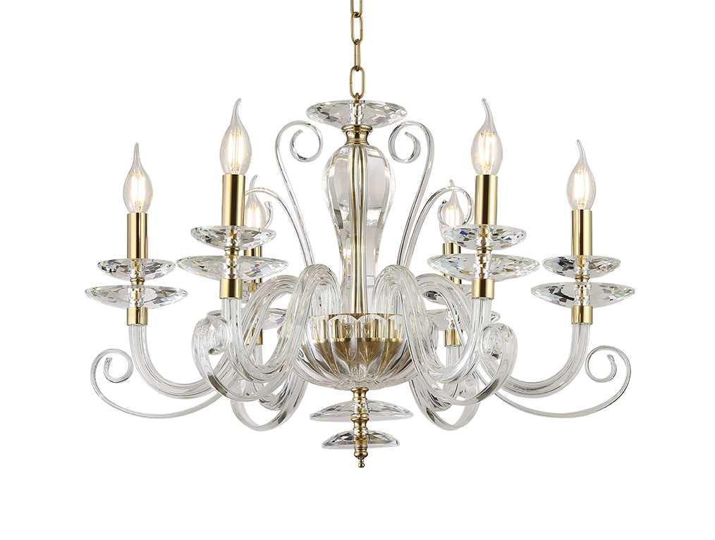 Потолочная люстра Люстра 8576 C gold polished прозрачный металл