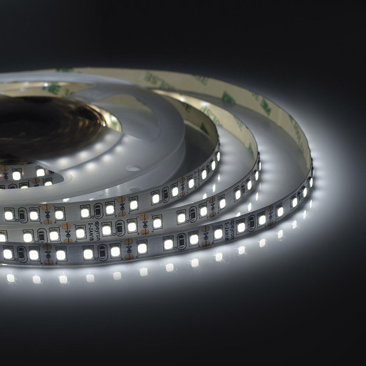 Светодиодные лент Светодиодная лента Apeyron m 120LED m 3528SMD холодный белый 2M 216BL белый пластик
