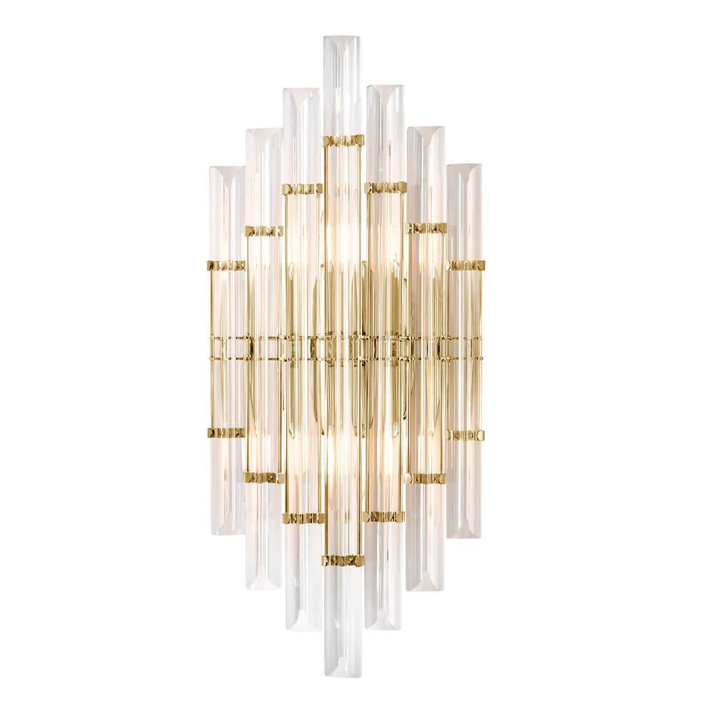 Настенные светильник Светильник Saragosa AP2 Brass Transparente латунь металл